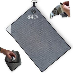 Magnetic Golf Towel 16" x 24" Gunmetal Grey